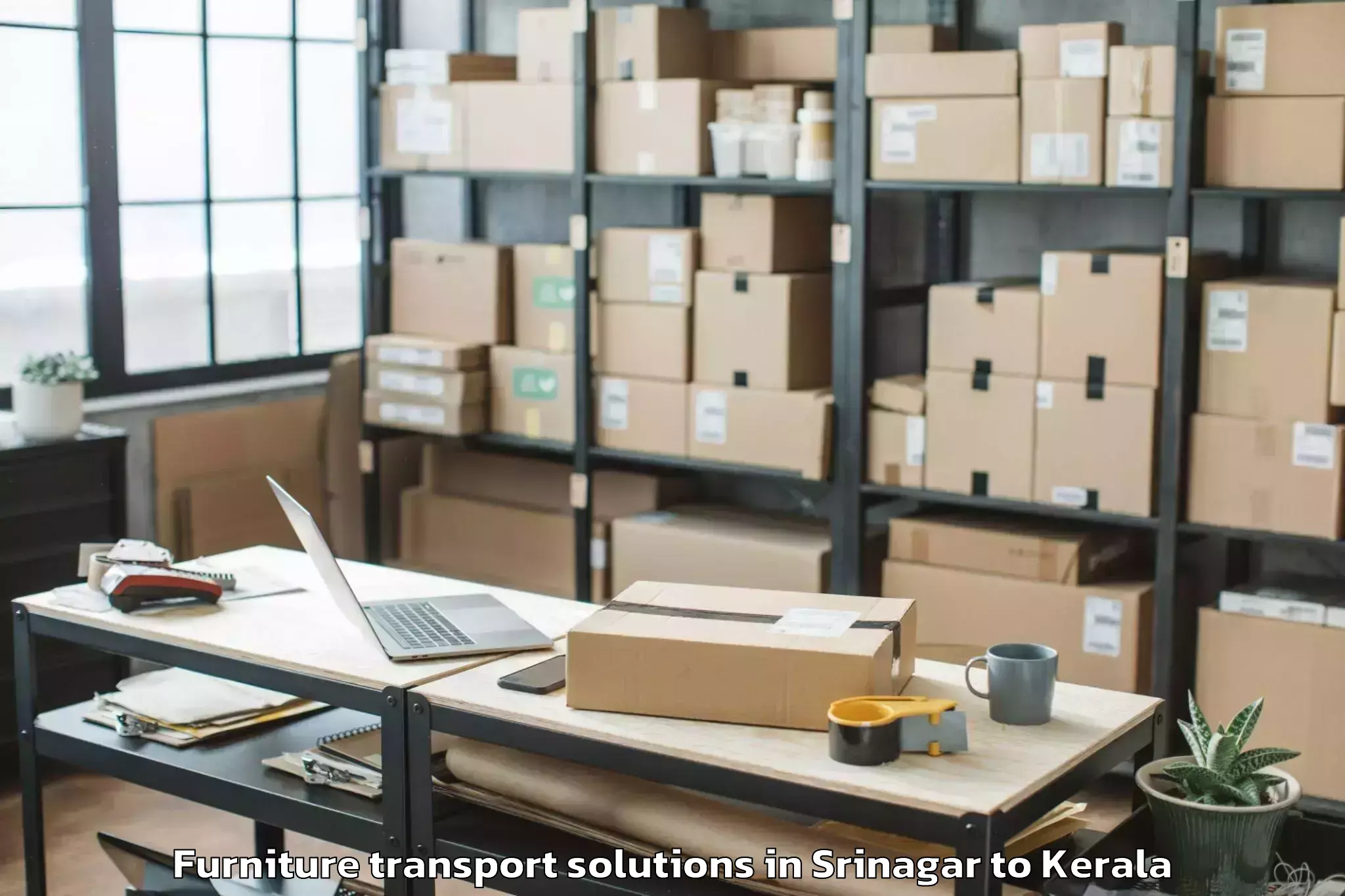 Quality Srinagar to Perambra Furniture Transport Solutions